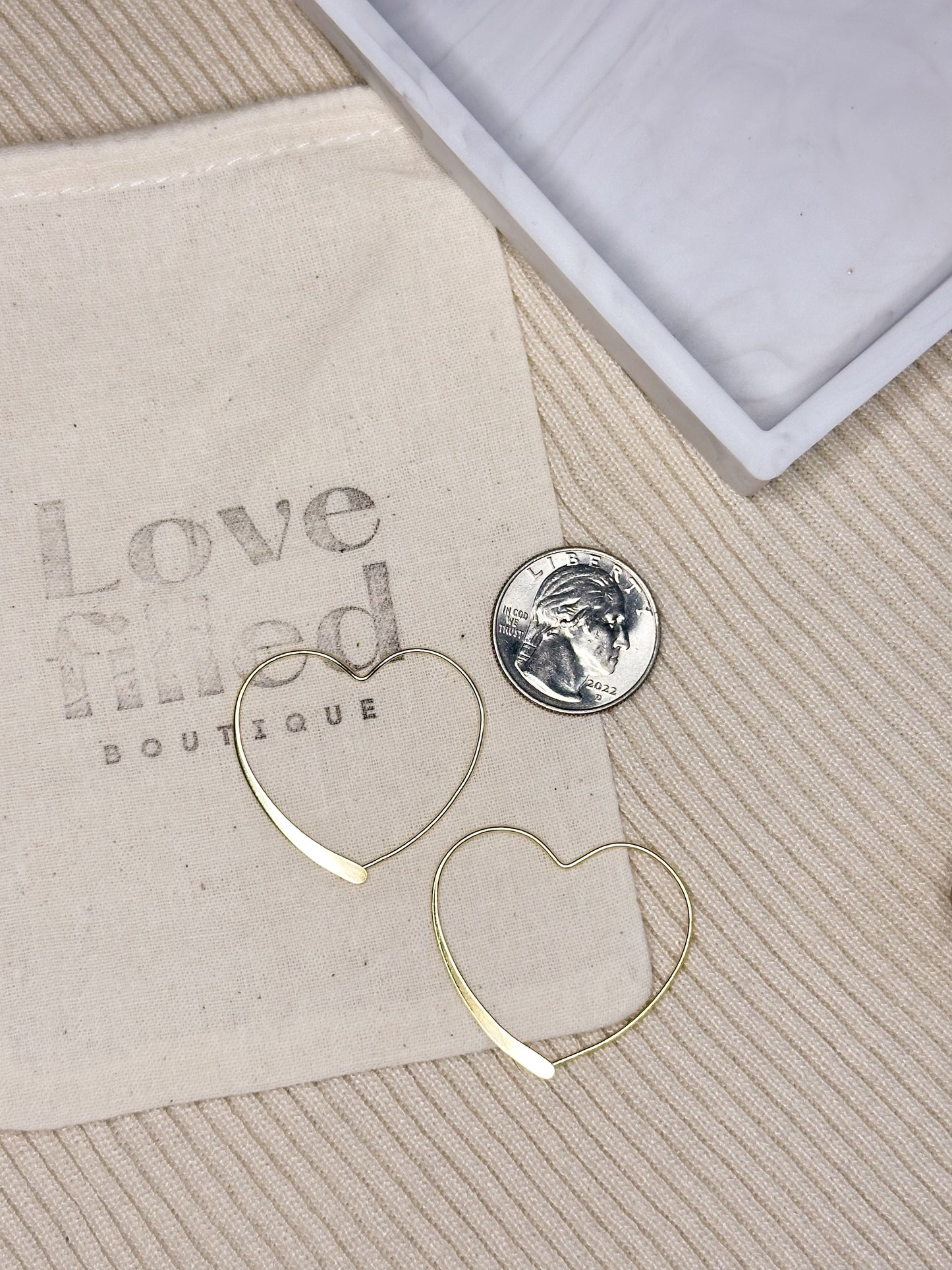 Simplistic Heart Hoops| 925 Sterling Silver