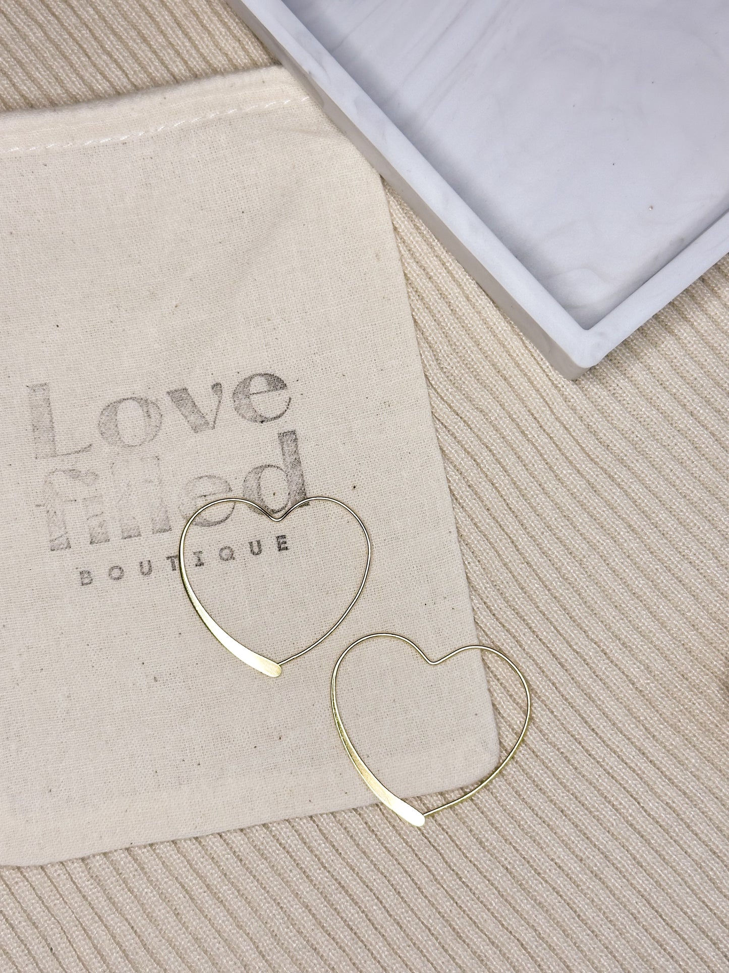 Simplistic Heart Hoops| 925 Sterling Silver