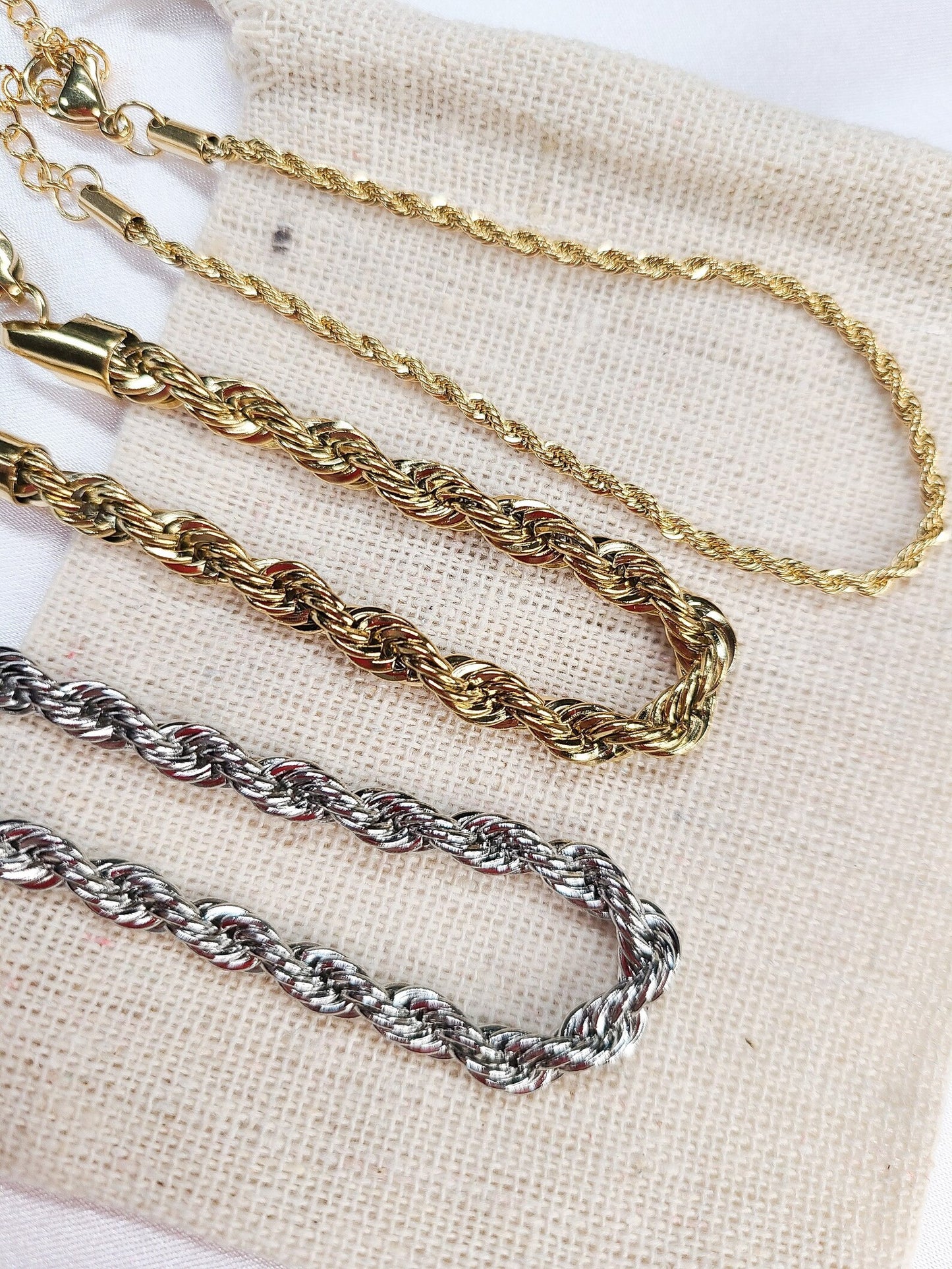 Cassandra and Cassie Twisted Rope Chain Bracelet
